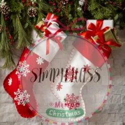 Christmas stockings: classic red and white fur-trimmed stocking in Michigan